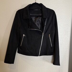 Women's faux suede black biker Jacket